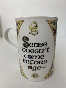 Irish MUG "Sense Doesn’t Come Before Age" Royal Tara Ireland Bone China Cup - Picture 1 of 8