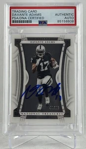 DAVANTE ADAMS FIRMADO 2022 TESOROS NACIONALES #'d/99 LAS VEGAS RAIDERS PSA/ADN - Imagen 1 de 2