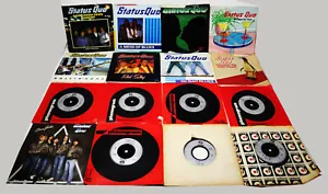 VINTAGE 1970s 80s PHONOGRAM RECORDS STATUS QUO 7" SINGLES VINYL COLLECTION ROCK - Picture 1 of 12