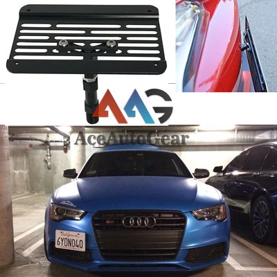 For Audi A4 S4 A5 S5 A7 Front Bumper Tow Hook License Plate Relocator Bracket  - Image 1 of 4