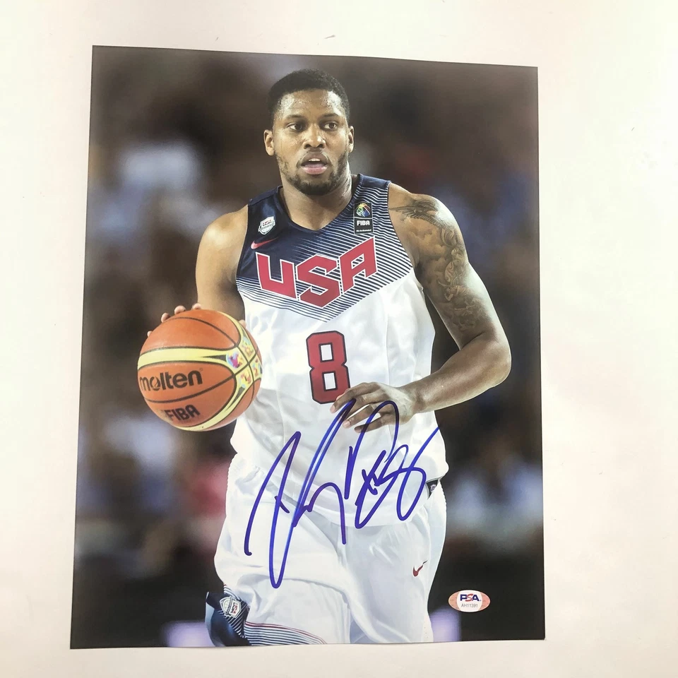 Foto firmada por Rudy Gay 11x14 PSA/DNA equipo EE. UU. autografiada Foto 1 de 1