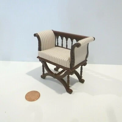 BESPAQ DOLLHOUSE 迷你 "BALLYWANE" 椅子 6525 SSB-MAHOGANY — 第 1/3 张图片