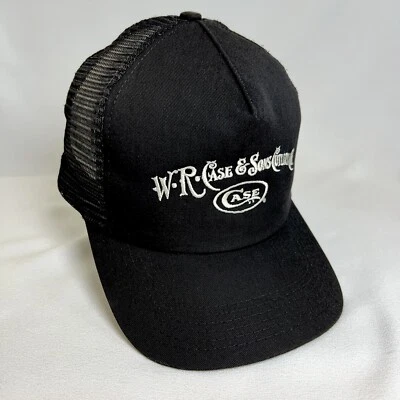 WR Case & Sons Cutlery Trucker Hat Cap SnapBack Black Mesh Embroider Made in USA - Image 1 of 4