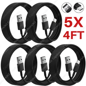 5 Pack For Samsung S9 S8 Plus Note8 9 USB-C Type C Cable 4ft Fast Charging Cord - Picture 1 of 11