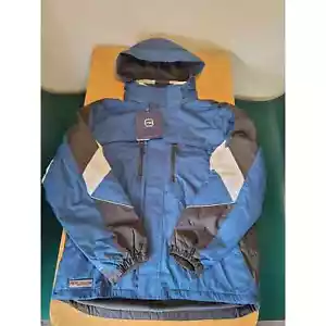 Free Country Blue Mid Weight FCXtreme Fleece Lined Hooded Parka Winter Ski M New - Picture 1 of 7
