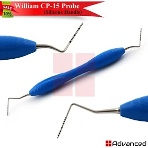 Sonda Dental William con codice colore CP-15 Perio sonda doppia estremità manico silicone - Foto 1 di 3