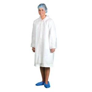Portwest PP Disposable Food Industry Visitors Coat White S Pack of 200 - Picture 1 of 1