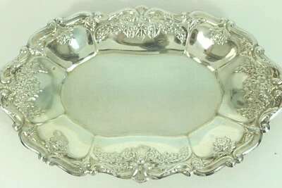 Vintage Crest of Windsor Silver Plated Tray Epca Silver Plate by Poole Floral  - Image 1 of 4