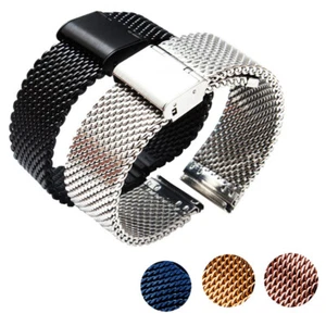 3,0 mm dick Milanese Edelstahl Uhrenarmband Band Netz Armband 18-24 mm NEU - Bild 1 von 19