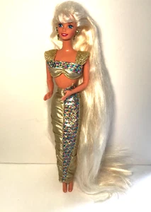 Vintage 1995 Mattel Jewel Hair Mermaid Long Hair Barbie Doll #14586 *READ* - Picture 1 of 7
