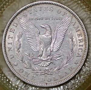 1886-O Morgan Silver Dollar AU ++ Obverse darker Gray Blue Toning - Picture 1 of 7