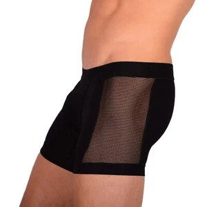 Calzoncillos boxer Doreanse con panel de malla lateral 1761 negro 5 - Imagen 1 de 11