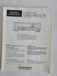 Receptor estéreo de audio/vídeo Pioneer VSX-5900S instrucciones de funcionamiento envío gratuito - Imagen 1 de 1