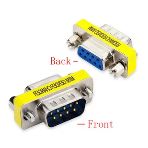 RS232 Serial DB9 Male to Female Mini Gender Changer Coupler Adapter Connector - Bild 1 von 1
