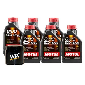 6L Motul 8100 ECO-NERGY 5W30 Wix Filter Motor Oil Change Kit API SL - Picture 1 of 1