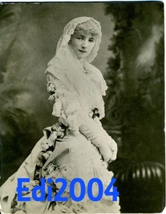 Sarah Bernhardt Vintage Original 6 x 8 Foto W. & D. DOWNEY SELTEN 1883 Portrait - Bild 1 von 2