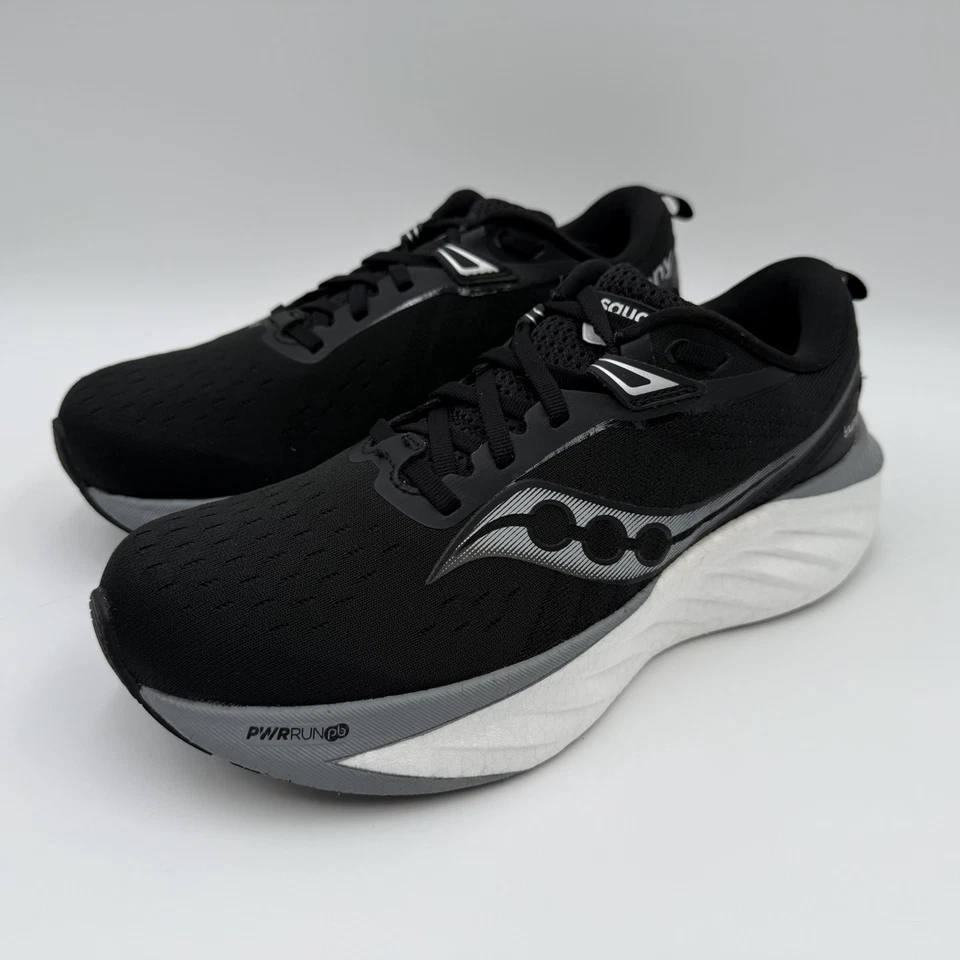 Zapatos para correr Saucony Triumph 21 para mujer talla 9 negros/blancos PWRUN+ Foto 1 de 4