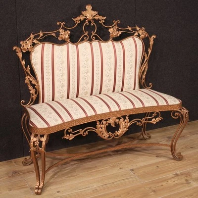 Sofa wrought iron 60s Pier Luigi Colli furniture vintage 20th century modern - Image 1 of 4