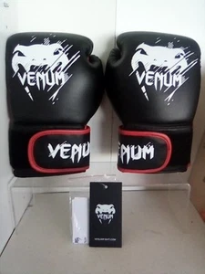 Venum Kids Contender Training Boxing Gloves - Black/Red - Picture 1 of 5