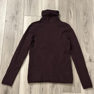 Ann Taylor Damen Kaschmirmischung Rollkragen Pullover Weinrot Pulli Gr. S - Bild 1 von 7