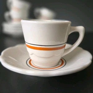  5 Sets VTG Union Made JACKSON Espresso Cups Saucers Restaurant Ware Demitasse  - Picture 1 of 13