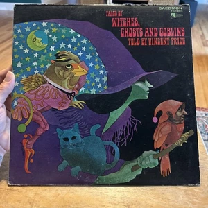 Vincent Price Tales Witches Ghosts & Goblins - Vinyl LP Record 1972 Caedmon - Picture 1 of 12