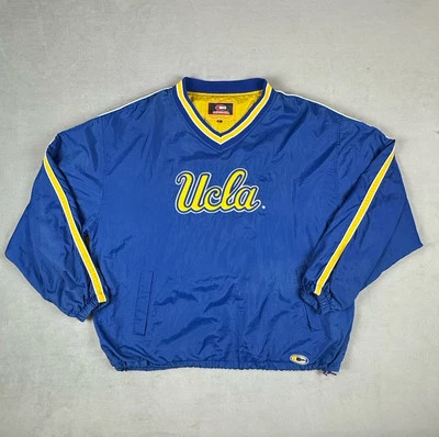 Suéter Rompevientos Vintage UCLA Bruins Extra Grande Azul Pullover Malla Forrado Años 90 Foto 1 de 4