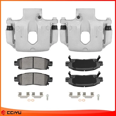 Rear Calipers Ceramic Brake Pads For 2007 - 2016 Chevy Traverse GMC Acadia Buick - Image 1 of 4