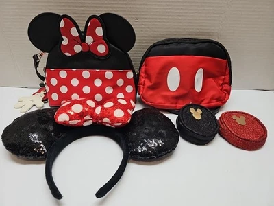 ПОДЛИННЫЙ DISNEY MINNIE MOUSE МИНИ СУМКА ЧЕРЕЗ ПЛЕЧО, СУМКА И УШИ - Изображение 1 из 4
