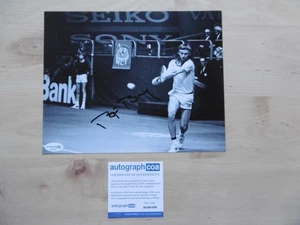 Foto autógrafo firmada por Björn Borg Wimbledon Champion 8x10 pulgadas ACOA - Imagen 1 de 2