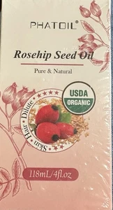 Rosehip Seed Oil 4 oz. Cold Pressed REFINED 100% Pure Natural For Skin Face Hair - Picture 1 of 4