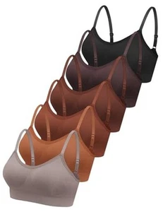Geyoga 6 Pcs Sports Bra for Women, No Underwire Wireless Bralette Support - Picture 1 of 7