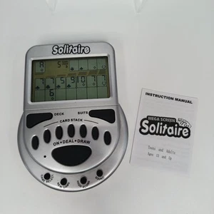 Big Mega Screen Solitaire 77803 Classic Electronic Handheld Game Tested WORKS! - Picture 1 of 6