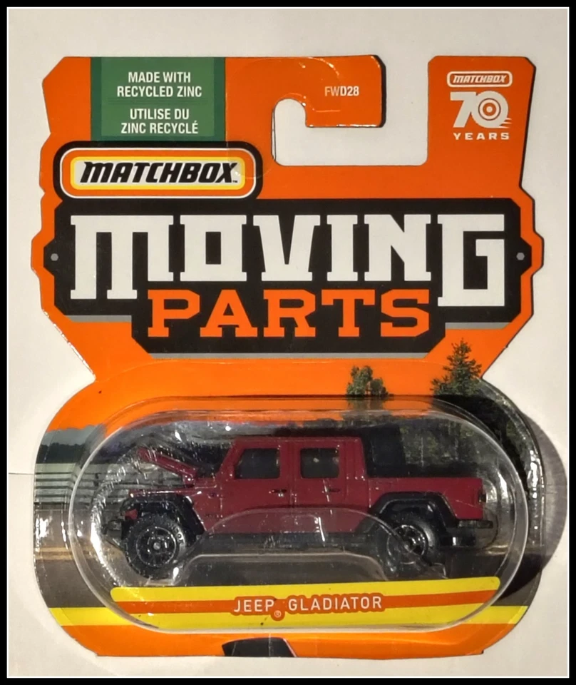 Matchbox Moving Parts Red Jeep Gladiator - Package Issues - Image 1 of 1