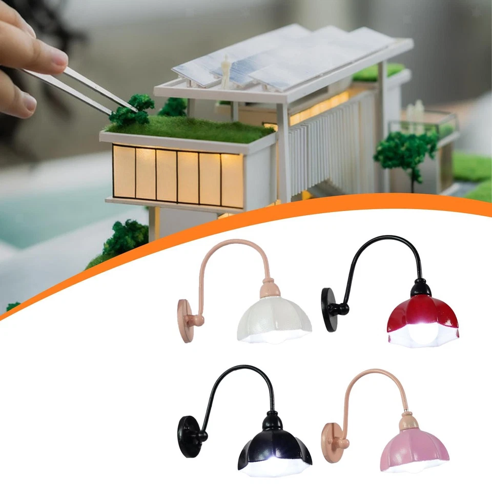 Applique da parete in miniatura per casa delle bambole 1/12, lampada da parete a - Immagine 1 di 1