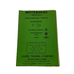 Watchmakers Special Catalogue Lauris Trading Vintage Watch Parts 1975 Horology - Picture 1 of 12
