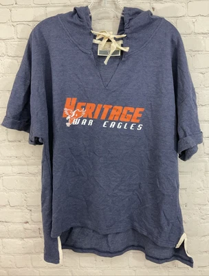 Pullover con capucha de manga corta azul XL Holloway 65378 para mujer ROGERS Heritage Foto 1 de 4