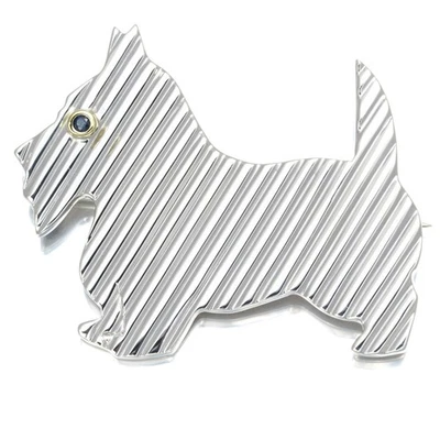 罕见正品蒂芙尼 胸针蓝宝石狗 925 纯银 — 第 1/4 张图片