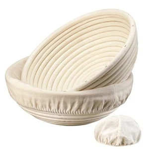 Banneton Bread Proofing Basket, Banneton Basket Set of 2, 9 inch Sourdough  - Picture 1 of 8