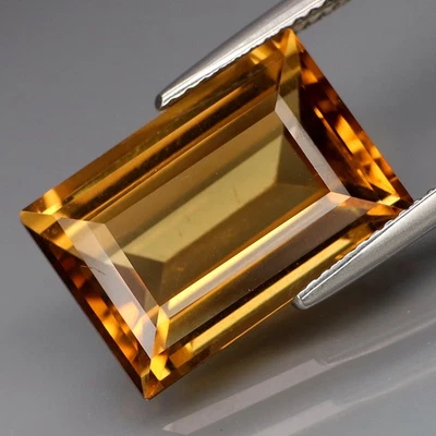 ¡Color encantador de 10,57 quilates! Cuarzo Amarillo Natural Brasil Forma Perfecta y LIMPIO Foto 1 de 4