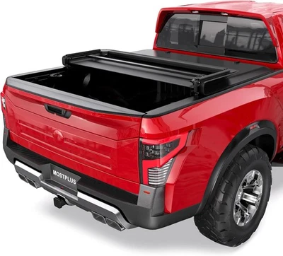 Cubierta Tonneau de vinilo suave triple plegable para caja de camión compatible con Nissan 2005-2025... Foto 1 de 4