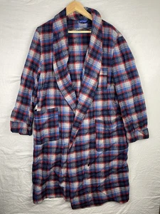 Pendleton Robe Mens Large Plaid Virgin Wool Made In USA Bathrobe Lounge Adult - Picture 1 of 12