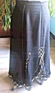 wunderschöner Trachten/Landhaus Rock Leinen/BW Gr 42  Orig.Distler *TOP* - Bild 1 von 12