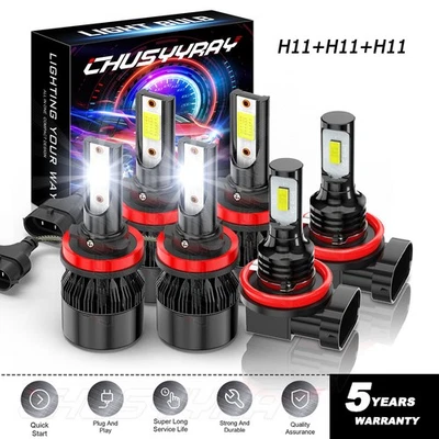 Se adapta a Saturn Sky 2007-2010 6X Kit de bombillas antiniebla de haz alto/bajo LED Foto 1 de 4