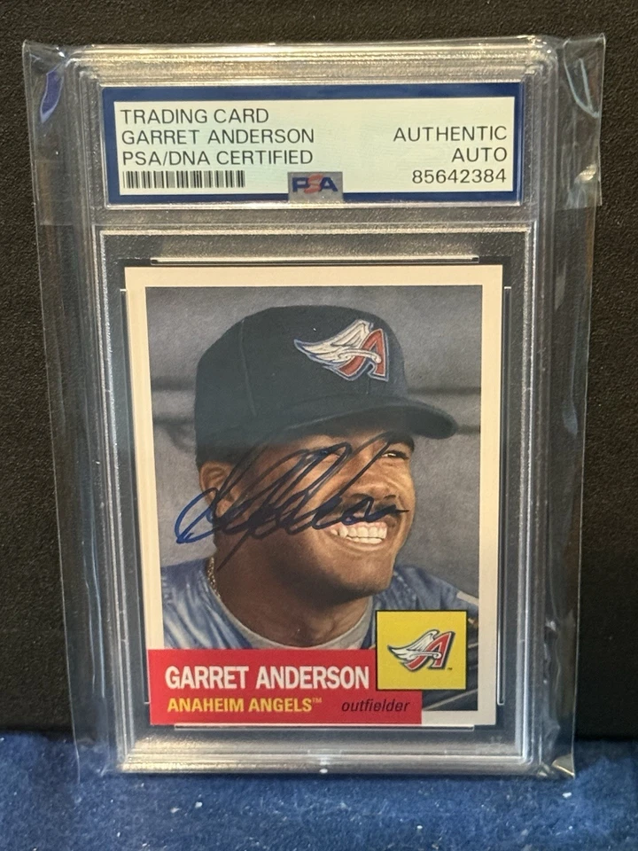Garret Anderson 2023 Topps Living Set Auto Card #697 Anaheim Angels PSA - Image 1 of 1