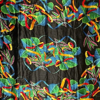 "Bufanda 100 % seda sin límites colección años 90 34"" cuadrada tropical vintage" Foto 1 de 4