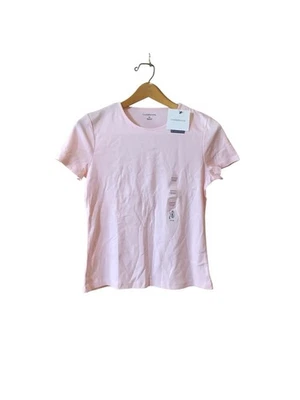Camiseta para mujer Croft & Barrow S/S cuello redondo PS Petite pequeña rosa claro nueva LL Foto 1 de 4