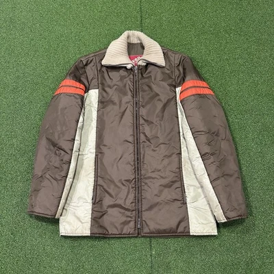 Chaqueta De Colección Años 70 Raven Sioux Falls Esquí Moto de Nieve M/L Tonos Tierra Puffer Usada en Excelente Condición Foto 1 de 4