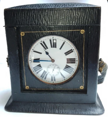 Antique 75mm Goliath Pocket Watch in Leather Travel Case; superb quality example - Image 1 of 4