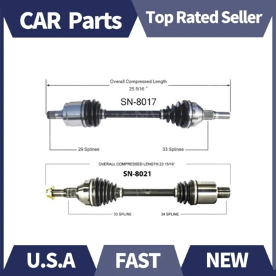 For Saturn Vue FWD/AWD 04-07 3.5L V6 Pair of Front CV Axle Shaft SurTrack Set_HL - Image 1 of 4